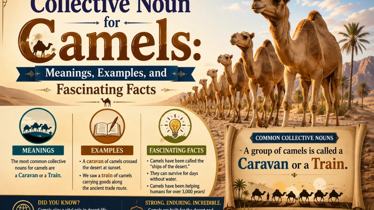 Collective Noun for Camels: Meanings, Examples, and Fascinating Facts
