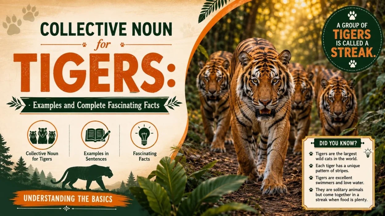 Collective Noun for Tigers: Examples and Complete Fascinating Facts