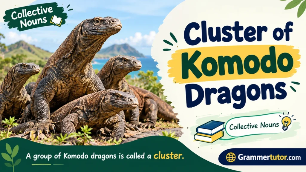 Cluster of Komodo Dragons