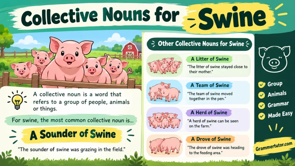 Collective Nouns for Swine