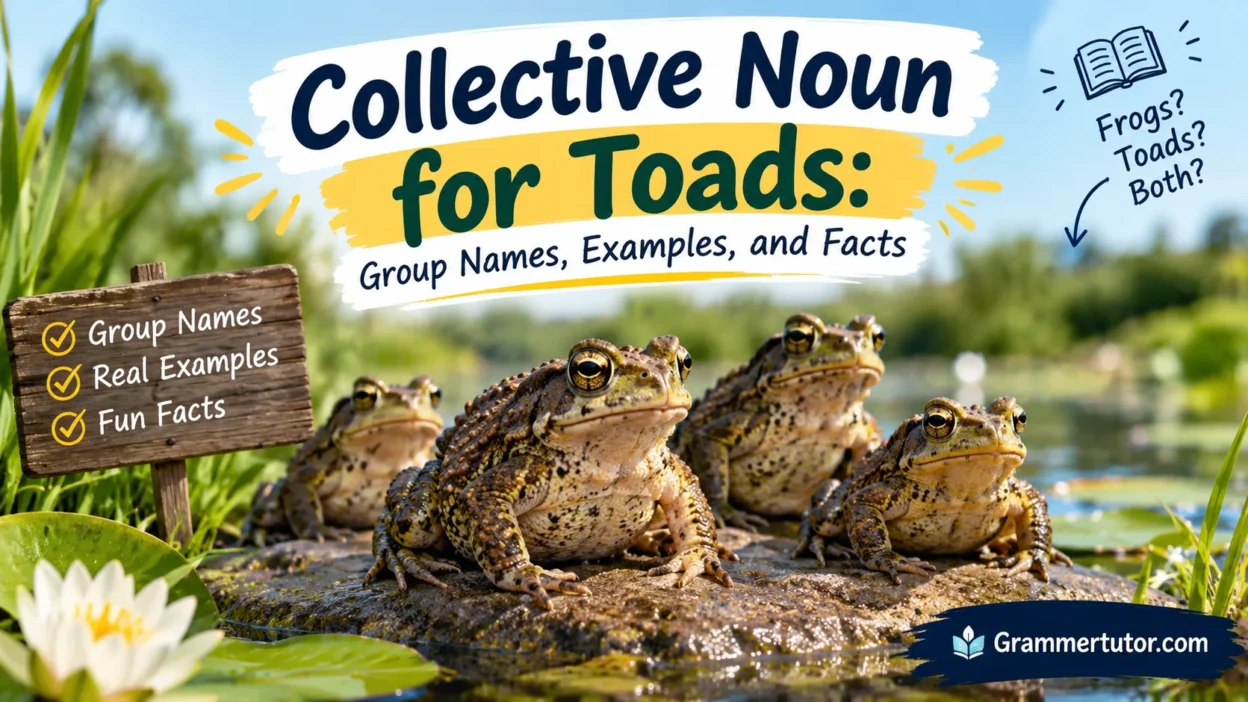 Collective Noun for Toads: Group Names, Examples, and Facts