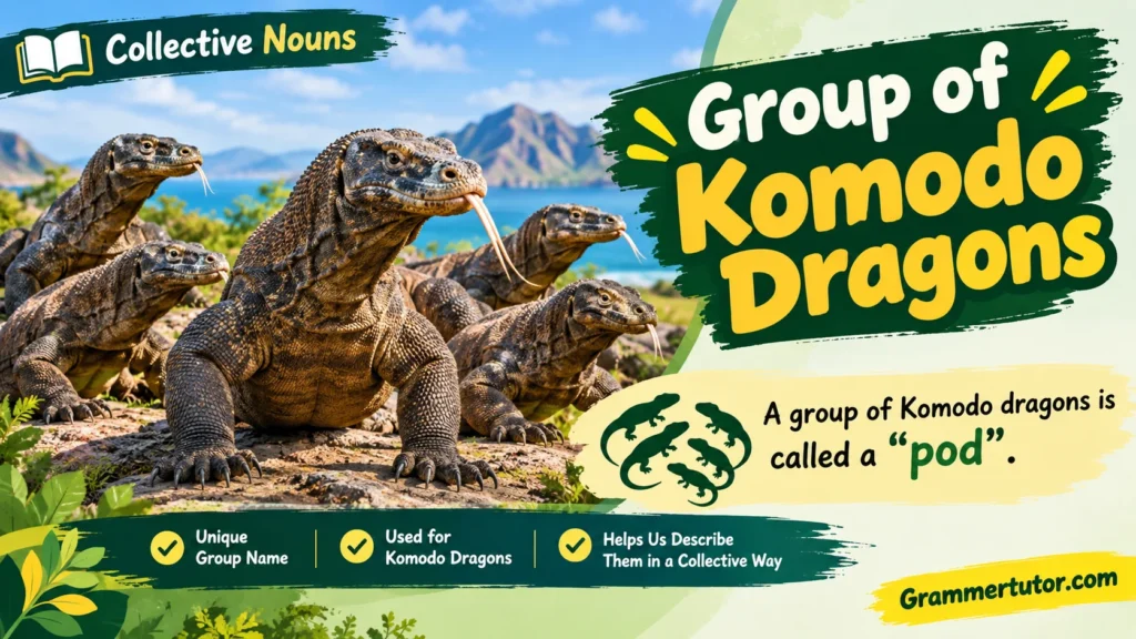 Group of Komodo Dragons