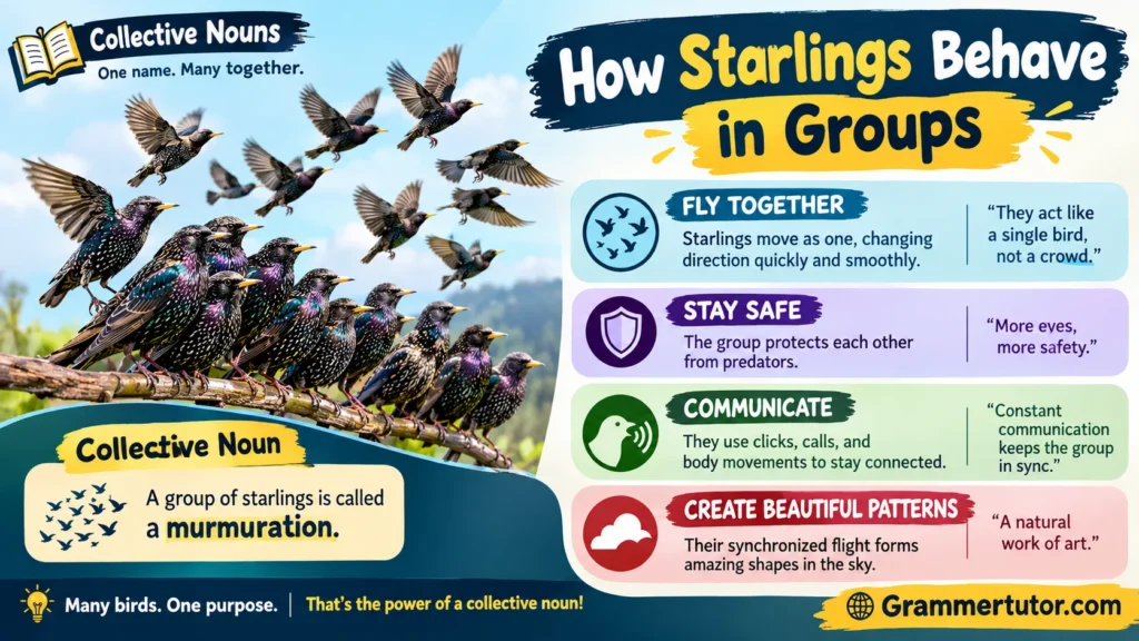 How Starlings Behave in Groups