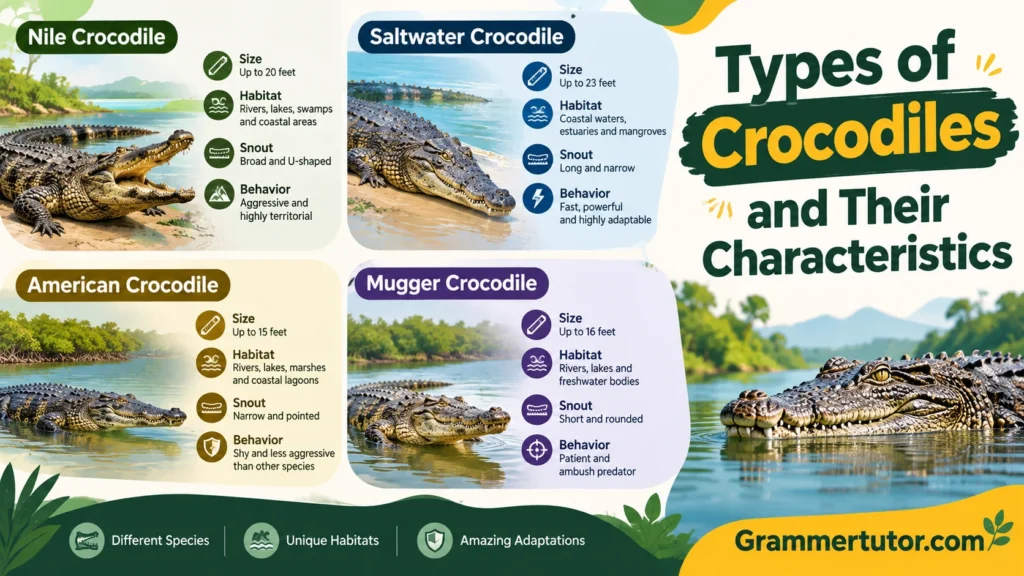 Types of Crocodiles and Their Characteristics