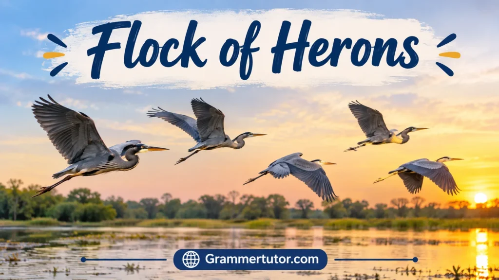 Flock of Herons