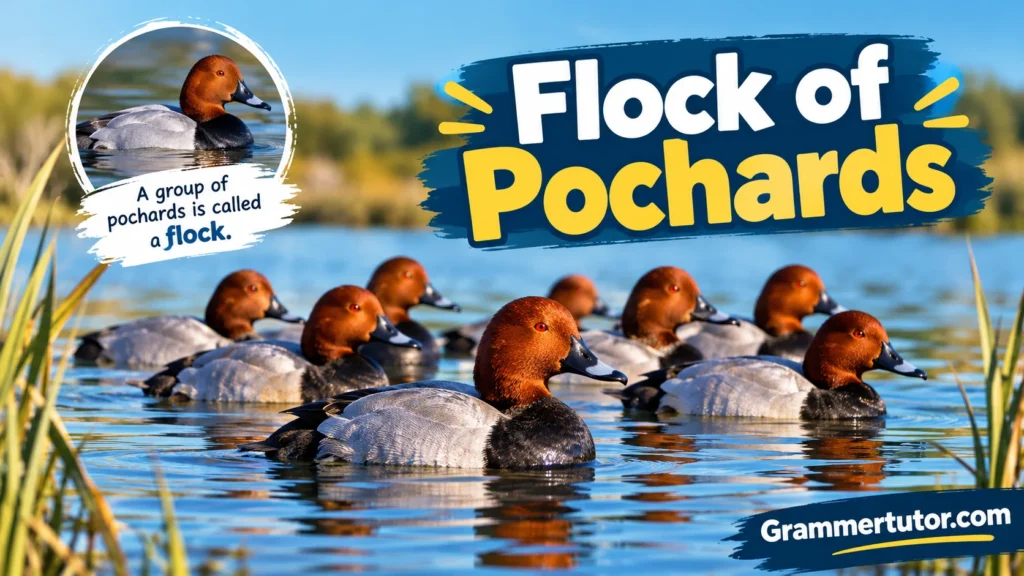 Flock of Pochards