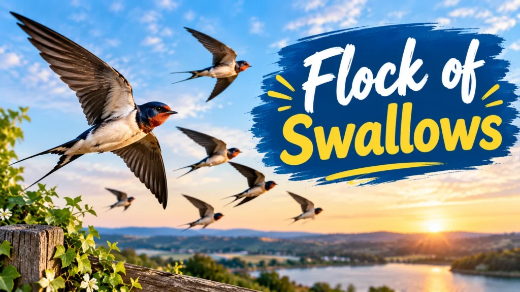 Flock of Swallows