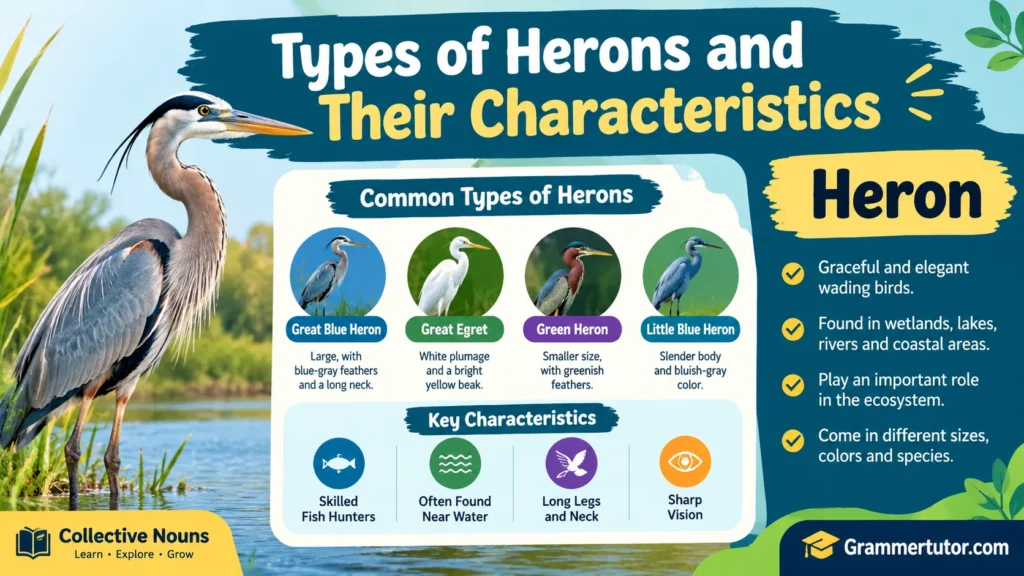 Types of Herons and Their Characteristics