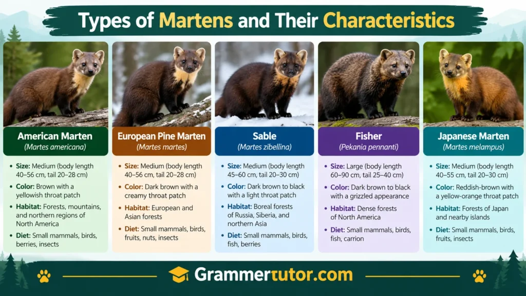Types of Martens and Their Characteristics