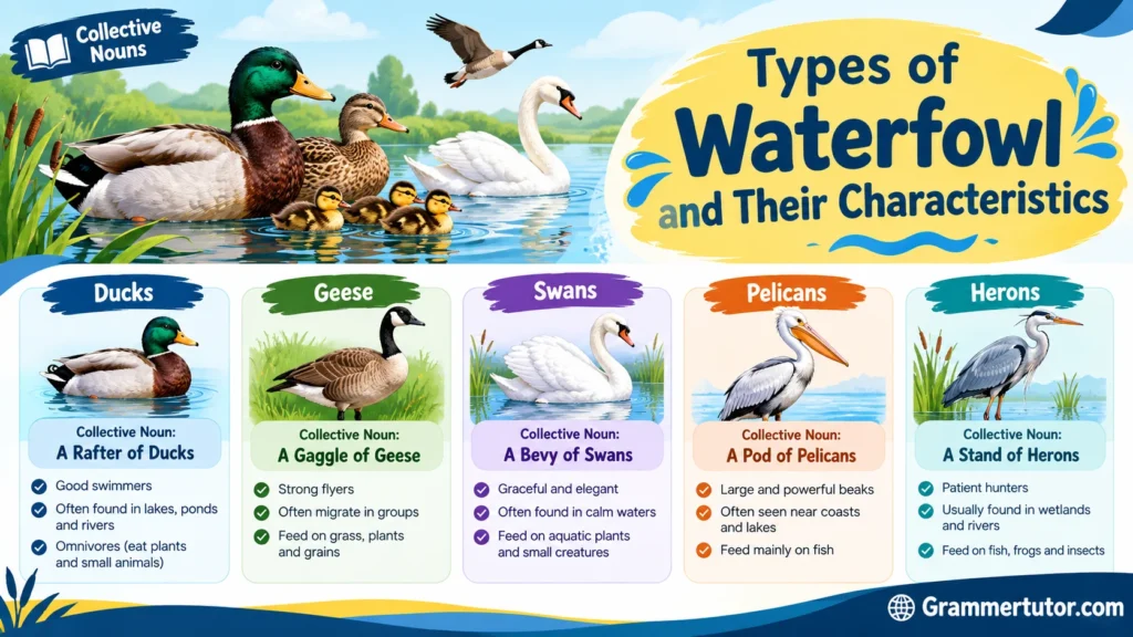 Types of Waterfowl and Their Characteristics